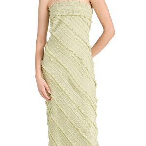 Endless Rose Green Strapless Pleated Gown